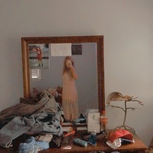 Pink lace maxi romper